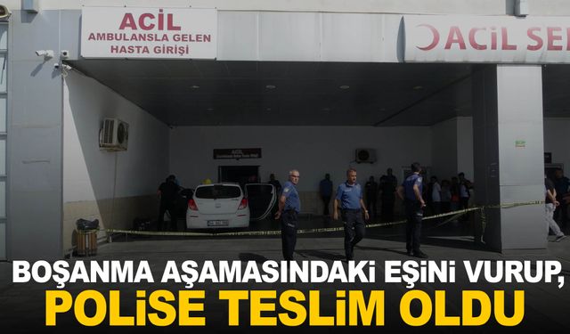 Malatya’da boşanma aşamasındaki eşini vurup, polise teslim oldu