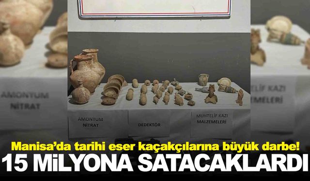 Manisa’da operasyon… 15 milyon liraya satacaklardı!