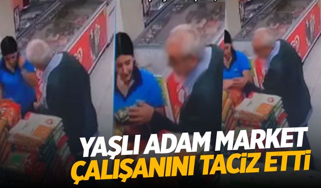 Markette skandal... Yaşlı adam genç kıza dokundu!