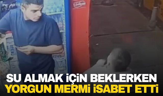 Su almak için sıra bekleyen çocuğa yorgun mermi isabet etti