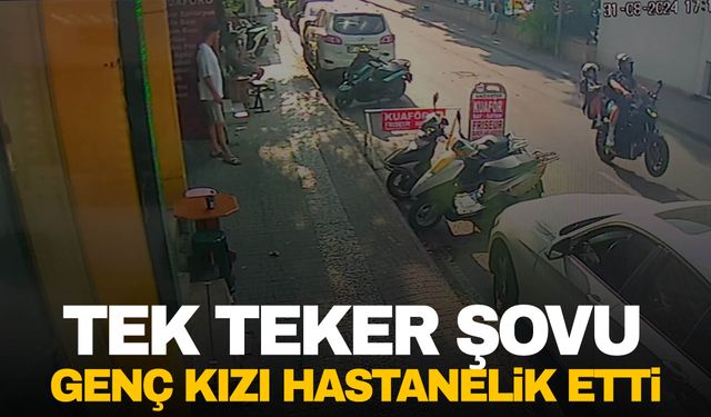 Tek tekerde şov yapmak istedi… Genç kızı hastanelik etti