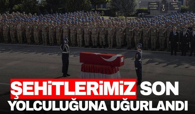 Tunceli'de şehit olan askerler son yolculuklarına uğurlandı