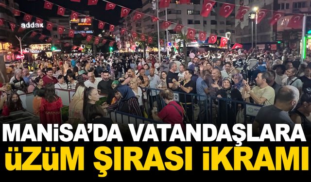 Manisa’da 3 ton yaş üzüm ve üzüm şırası dağıtıldı