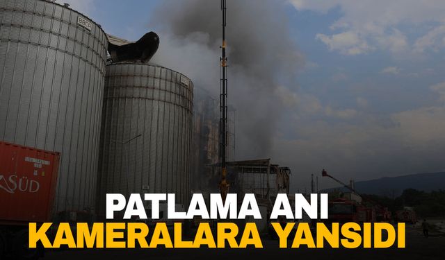 Oba Makarna fabrikasında patlama anı kamerada