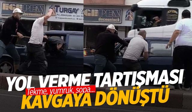 Afyonkarahisar’da aracın camından dışarı çıkardıkları sürücüyü darp ettiler!