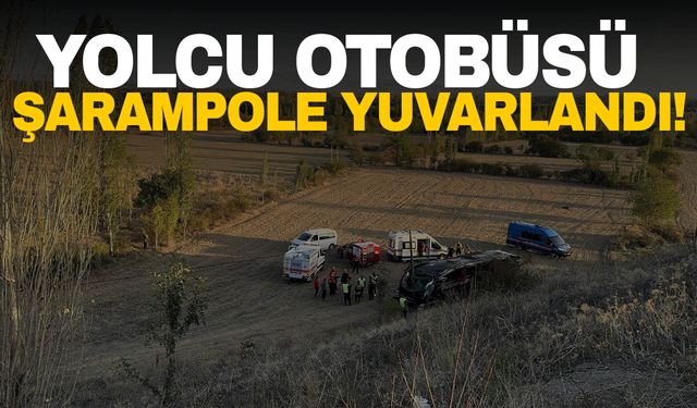 Afyonkarahisar’da yolcu otobüsü devrildi: 21 yaralı