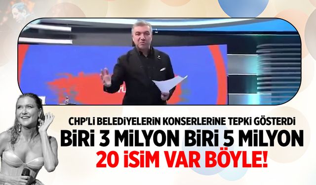 CHP'li Belediyelerin konser harcamalarına tepki! 2 saat için milyon liralar...