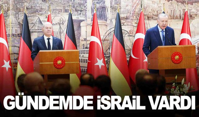 Cumhurbaşkanı Erdoğan, Olaf Scholz ile ortak basın toplantısı yaptı