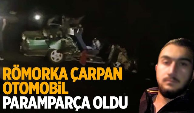 Denizli’de römorka çarpan otomobil hurdaya döndü: 1 ölü, 1 yaralı