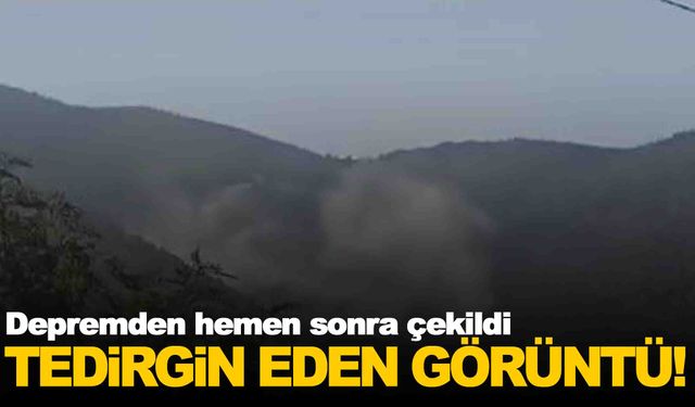 Deprem sonrası tedirgin eden görüntü… Dumanlar yükseldi!