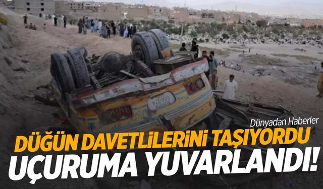 Düğün otobüsü uçuruma yuvarlandı: 7 ölü, 37 yaralı