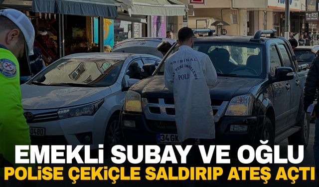 Emekli subay polise çekiçle saldırdı