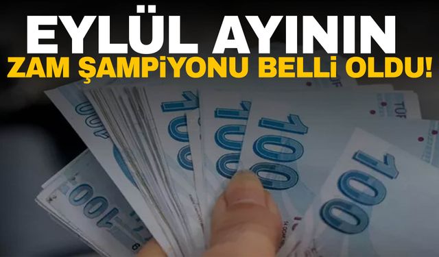 Eylül ayının zam şampiyonu açıklandı