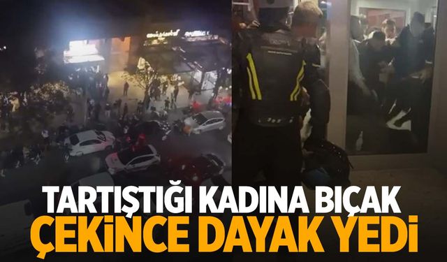 İstanbul’da kadına bıçak çekip darp eden magandaya meydan dayağı!