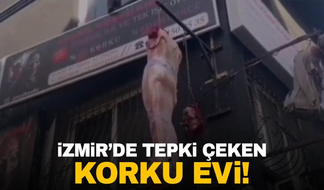 İzmir’de korku evinde tepki çeken görüntüler!