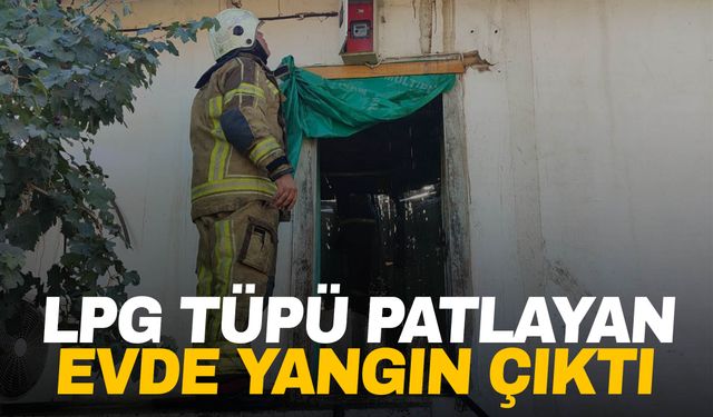 İzmir’de LPG tüpü patlayan evde yangın çıktı