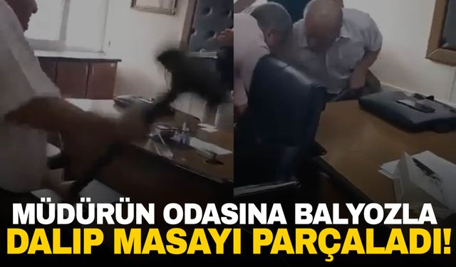 İzmir’de sendika temsilcisi müdürün odasına balyozla daldı