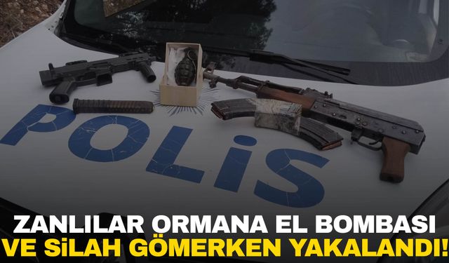 İzmir’de zanlılar ormana el bombası gömerken yakalandı!