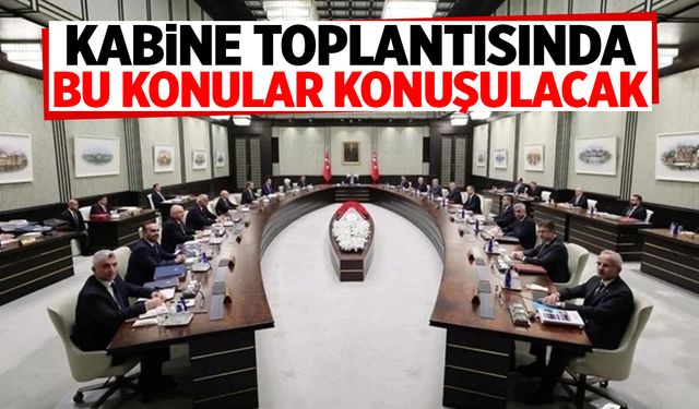 Kabine Toplantısında konuşulacak konular belli oldu!