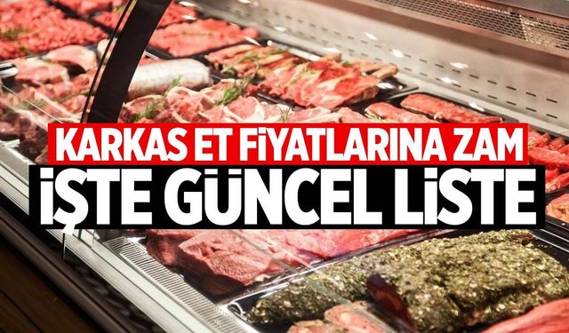 Karkas et fiyatlarına zam geldi: Yeni rakamlar açıklandı | Bölgelere göre dana ve kuzu fiyat listesi