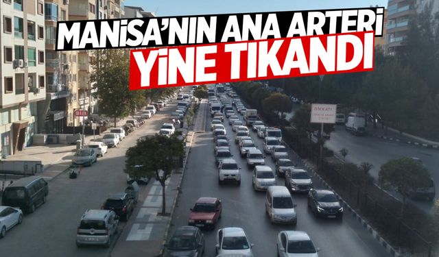 Manisa'da trafik tıkandı: Uzun araç kuyrukları oluştu