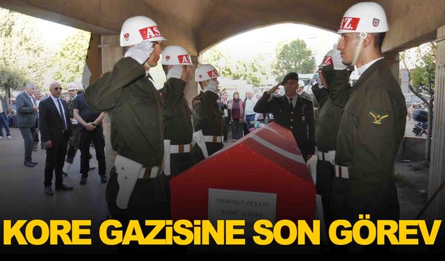 Manisalı Kore gazisi son yolculuğuna uğurlandı