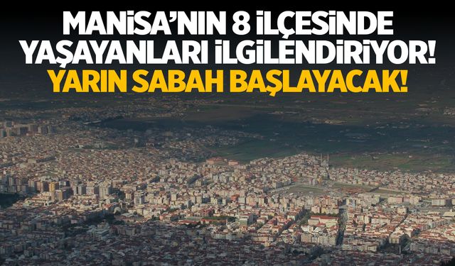 Manisa’nın bu 8 ilçesinde yaşayanlar dikkat! Yarın sabahtan başlayacak! 8 Ekim 2024 Manisa Elektrik Kesintileri