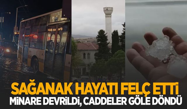 Meteoroloji peş peşe uyarmıştı… Her şey 10 dakikada oldu!  Birçok ilde sağanak hayatı olumsuz etkiledi