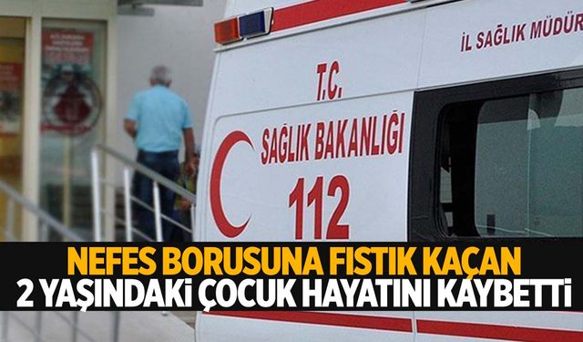 Nefes borusuna kaçan fıstık 2 yaşındaki çocuğun sonu oldu