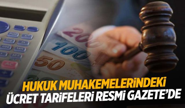 Resmi Gazete'de yayımlandı! Hukuk muhakemelerindeki tanıklık, hakem ve gider avansı tarifeleri...