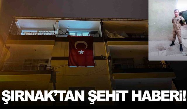 Şırnak’tan acı haber… Sözleşmeli er şehit oldu