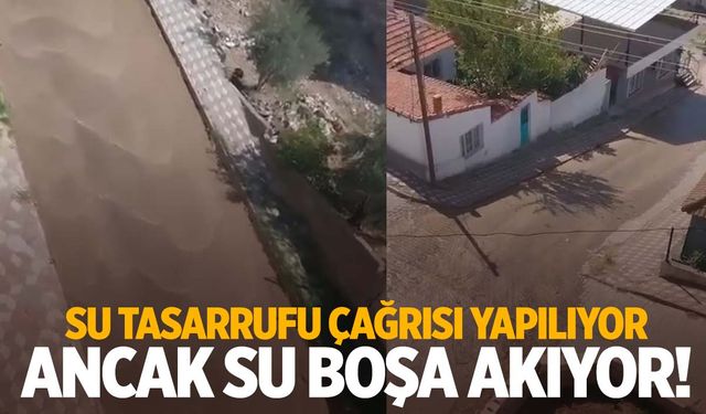 Akhisar’da vatandaşlar tepkili: Su tasarrufu çağrısı yapılıyor ancak su boşa akıyor!