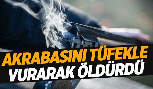 Tüfeğini gösterirken akrabasını vurdu!