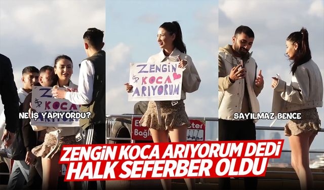 “Zengin Koca Arıyorum” Pankartıyla Sokağa Çıktı! Vatandaşlar Seferber Oldu