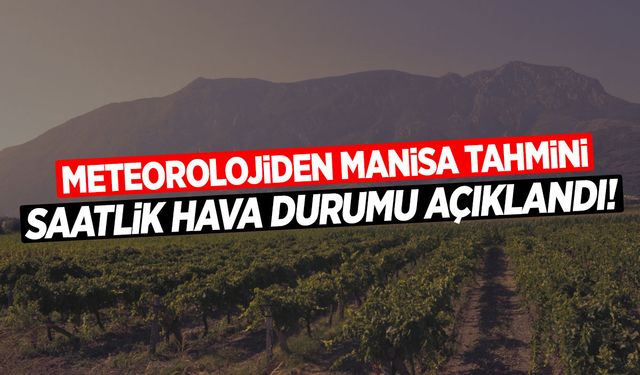 Meteoroloji Manisa için yeni tahminini açıkladı | 10 Kasım 2024 Manisa Hava Durumu