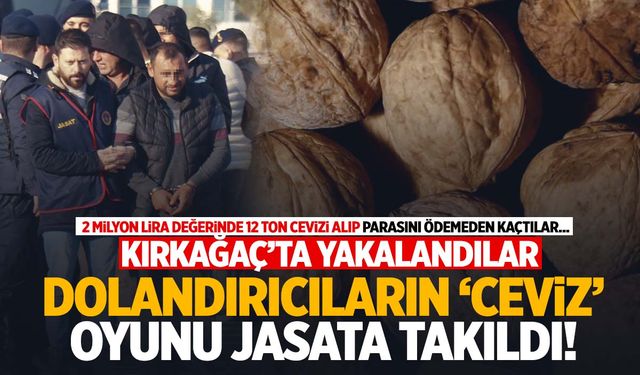 2 milyon lira değerinde 12 ton ceviz alıp parasını ödemeden kaçan 11 kişi Kırkağaç’ta yakalandı!