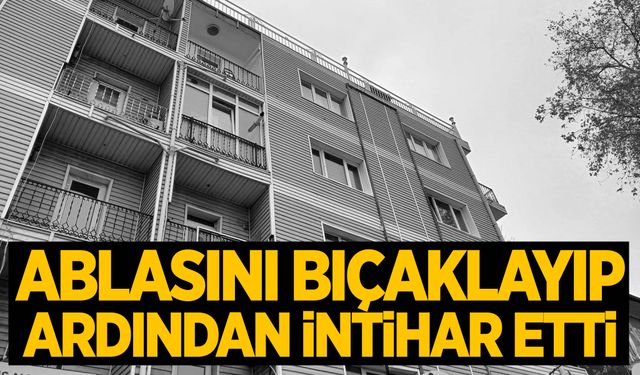 Ablasını bıçakladı, ardından intihar etti