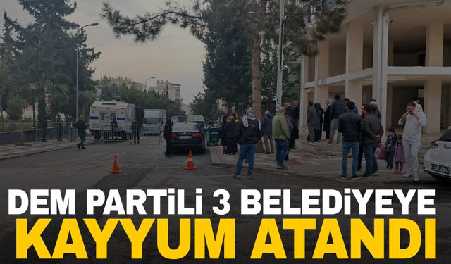 DEM Partili 3 Belediyeye kayyum atandı