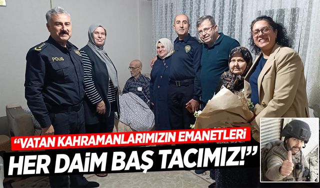 Emniyet Müdürü Aktaş şehitlerimizin emanetini yalnız bırakmıyor!