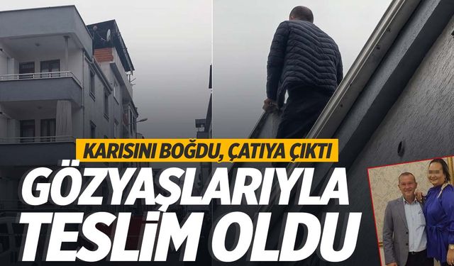 Eşini kemerle boğarak öldürdükten sonra intihar girişiminde bulundu