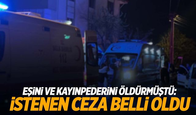 Eşini ve kayınpederini öldüren şahıs hakkında istenen ceza belli oldu!