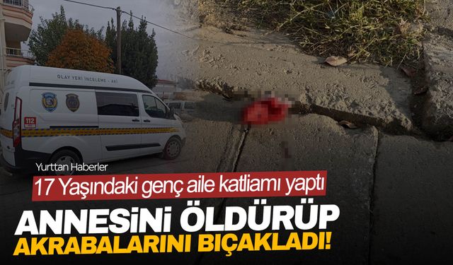 Cinnet geçiren genç aile katliamı yaptı! Annesini öldürüp akrabalarını yaraladı