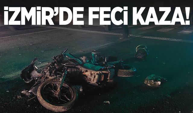 İzmir'de motosikletle otomobil kafa kafaya çarpıştı!