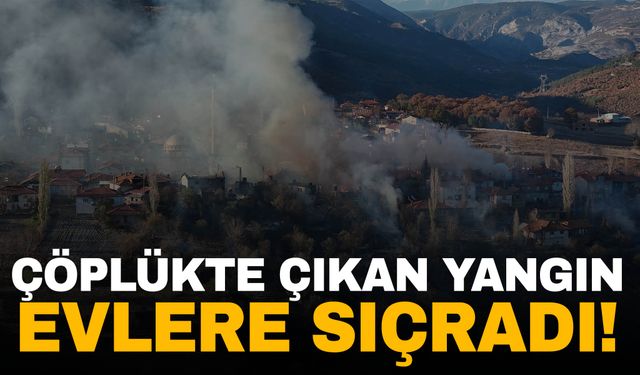 Kütahya’da çöplükte çıkan yangın 10’dan fazla eve sıçradı!