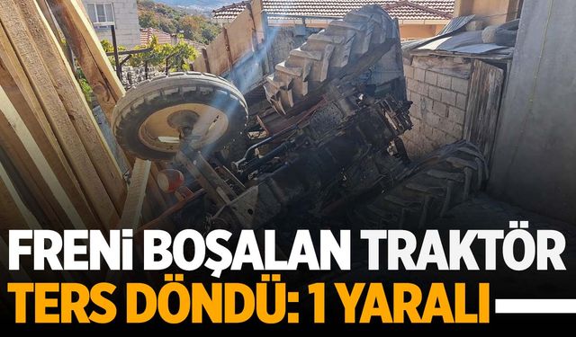 Manisa’da kum yüklü traktörün freni tutmadı! Kaza geliyorum dedi: 1 yaralı