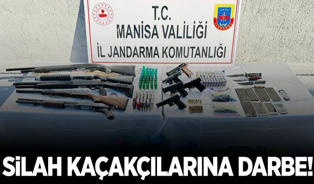 Manisa'da silah kaçakçılarına darbe: 10 kişi yakalandı