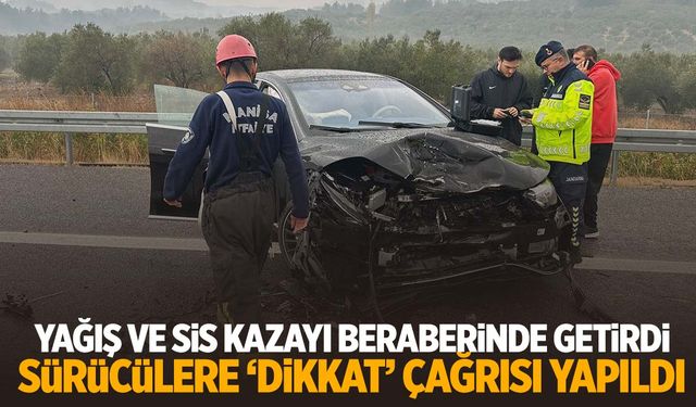 Manisa’da yağış ve sis 14 trafik kazasına sebep oldu! Araç sürücülerine uyarı geldi