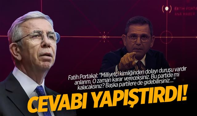 Mansur Yavaş'tan Fatih Portakal'a cevap! 6 oktan biri...