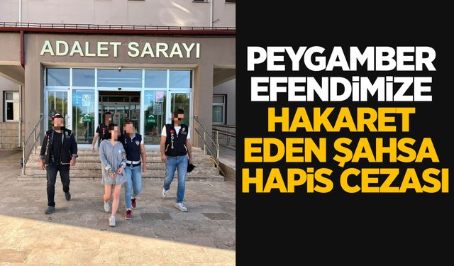 Peygamber Efendimize hakaret eden şahsa hapis cezası