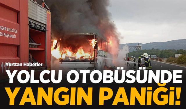 Şehirlerarası yolcu otobüsü alevlere teslim oldu!